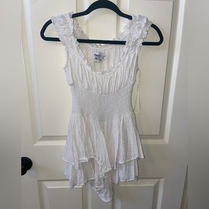 Princess Polly THE LOVE GALORE ROMPER WHITE LOWER IMPACT